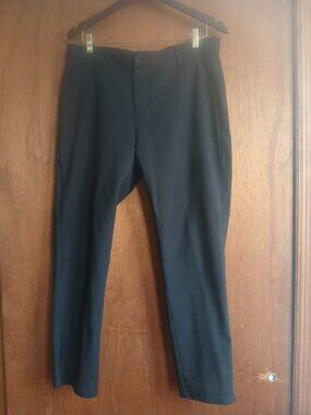 Calvin Klein Mens Black Move 365 Dress Pants - 34 X 30 - Ankle Zip - Used